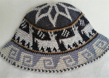Hand Crochet Roll Up Rustic Alpaca Hat Purely Alpaca