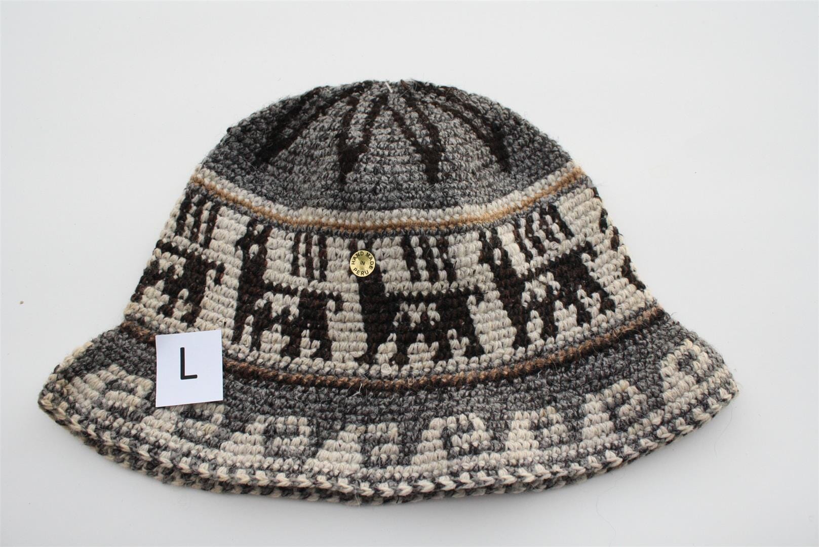 Hand Crochet Roll Up Rustic Alpaca Hat Purely Alpaca