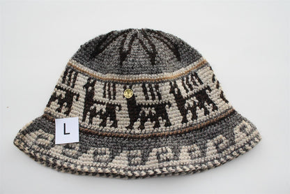 Hand Crochet Roll Up Rustic Alpaca Hat Purely Alpaca