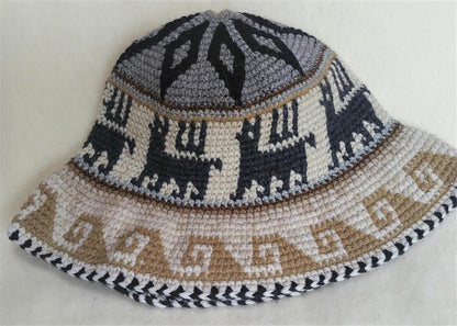 Hand Crochet Roll Up Rustic Alpaca Hat Purely Alpaca