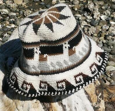 Hand Crochet Roll Up Rustic Alpaca Hat Purely Alpaca