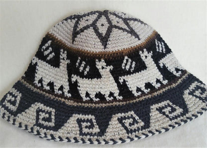 Hand Crochet Roll Up Rustic Alpaca Hat Purely Alpaca