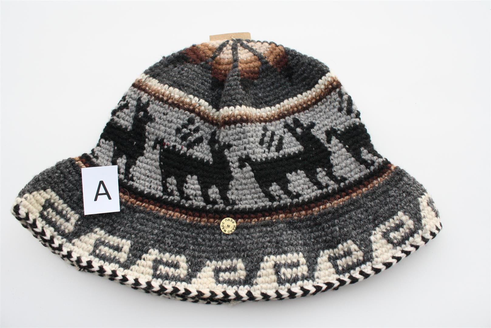 Hand Crochet Roll Up Rustic Alpaca Hat Purely Alpaca