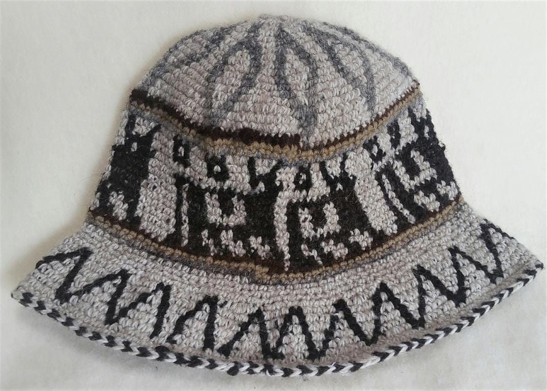 Hand Crochet Roll Up Rustic Alpaca Hat Purely Alpaca