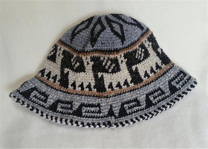 Hand Crochet Roll Up Rustic Alpaca Hat Purely Alpaca
