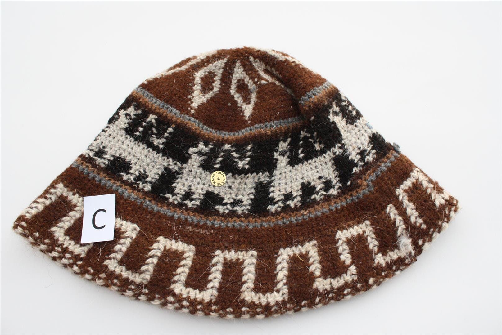 Hand Crochet Roll Up Rustic Alpaca Hat Purely Alpaca