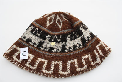Hand Crochet Roll Up Rustic Alpaca Hat Purely Alpaca