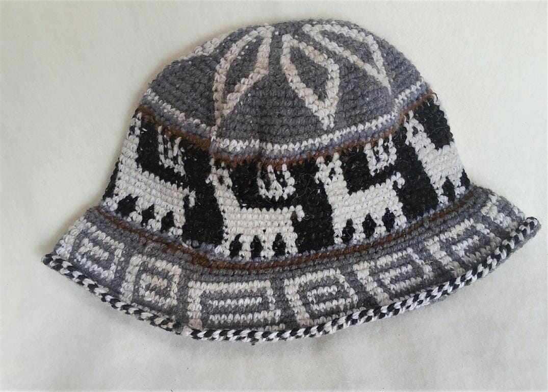 Hand Crochet Roll Up Rustic Alpaca Hat Purely Alpaca
