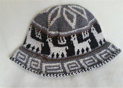 Hand Crochet Roll Up Rustic Alpaca Hat Purely Alpaca