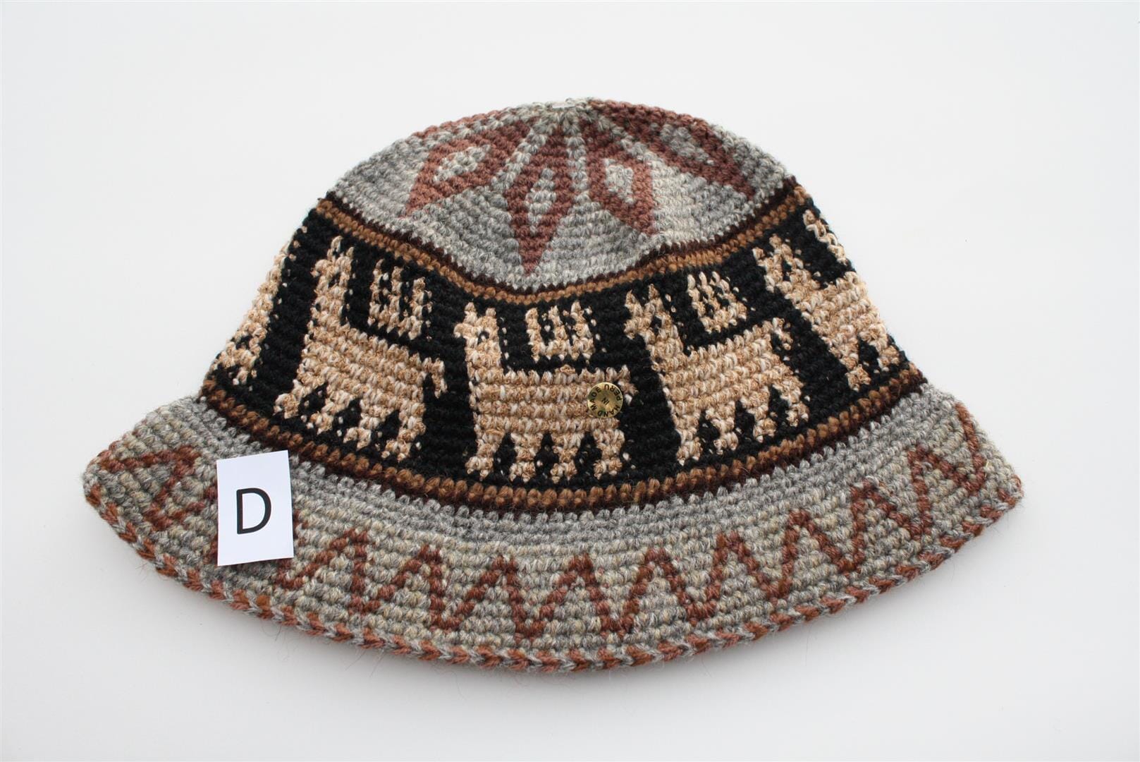 Hand Crochet Roll Up Rustic Alpaca Hat Purely Alpaca