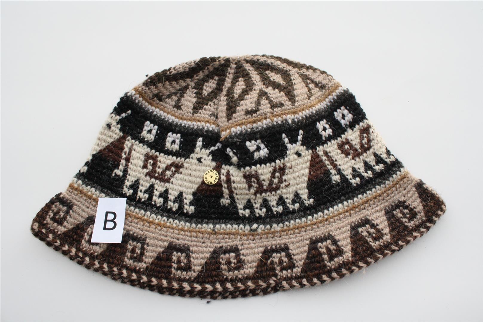 Hand Crochet Roll Up Rustic Alpaca Hat Purely Alpaca