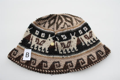Hand Crochet Roll Up Rustic Alpaca Hat Purely Alpaca