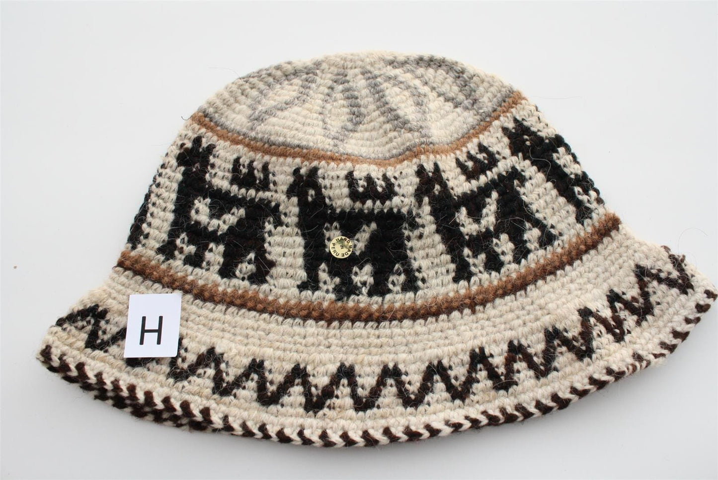 Hand Crochet Roll Up Rustic Alpaca Hat Purely Alpaca