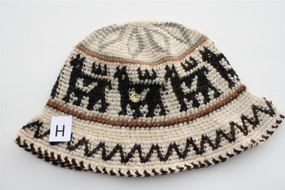 Hand Crochet Roll Up Rustic Alpaca Hat Purely Alpaca