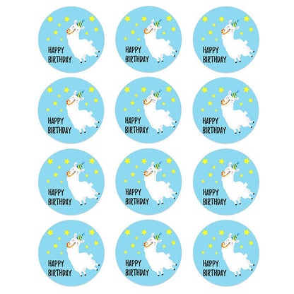 Happy Alpaca Birthday Stickers Purely Alpaca