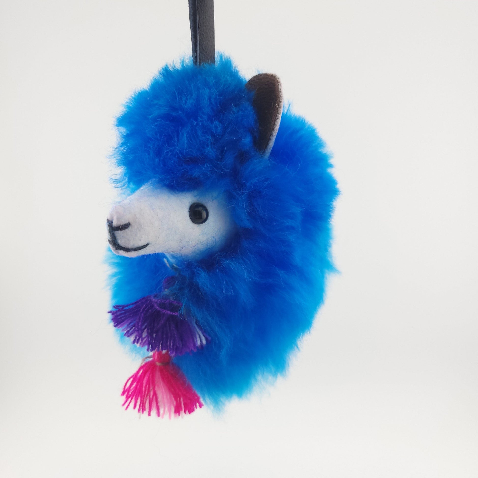 Happy Alpaca Face Keychain Purely Alpaca