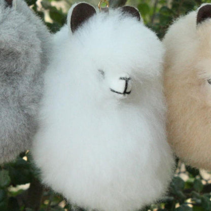 Happy Alpaca Face Keychain Purely Alpaca