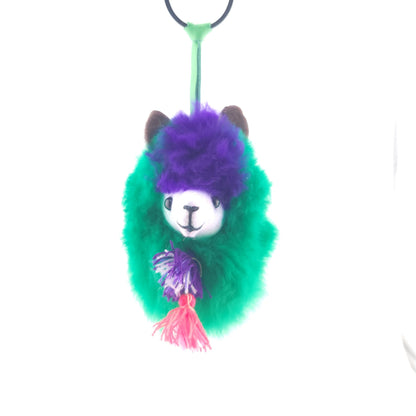Happy Alpaca Face Keychain Purely Alpaca