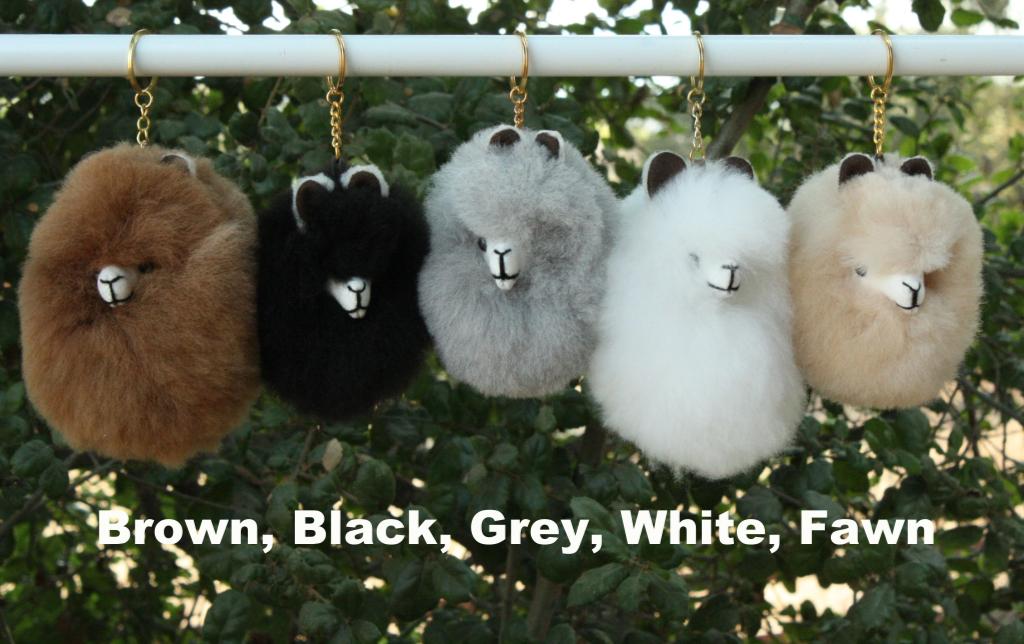 Happy Alpaca Face Keychain Purely Alpaca