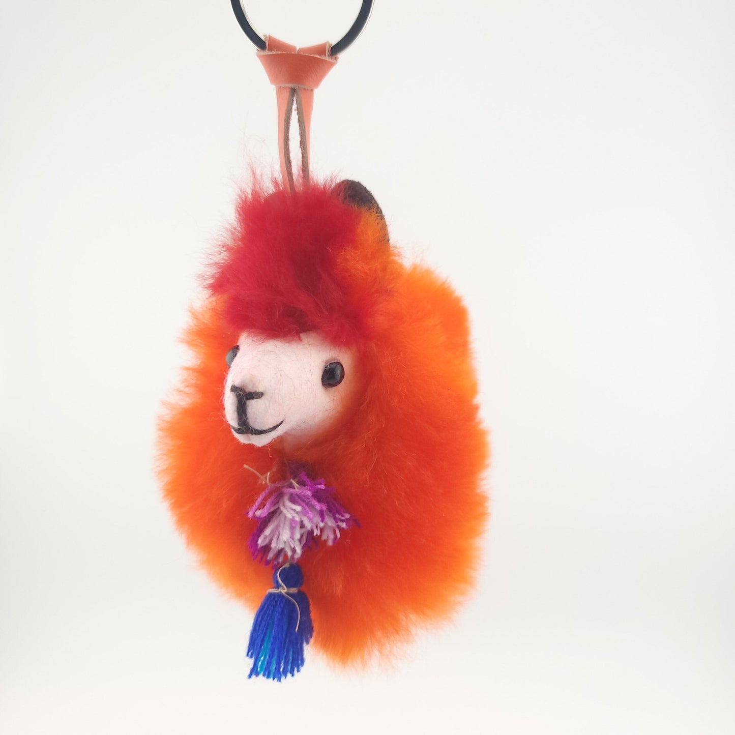 Happy Alpaca Face Keychain Purely Alpaca