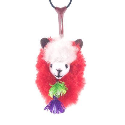Happy Alpaca Face Keychain Purely Alpaca