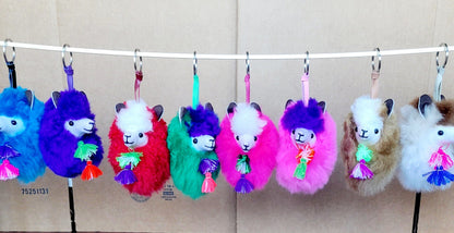 Happy Alpaca Face Keychain Purely Alpaca