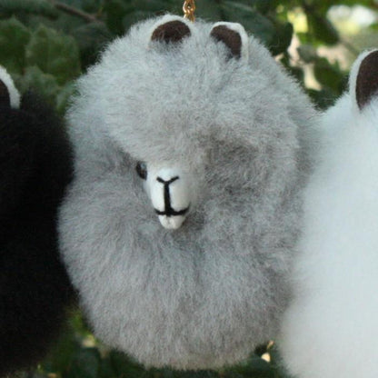 Happy Alpaca Face Keychain Purely Alpaca
