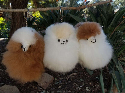 Happy Alpaca Face Keychain Purely Alpaca