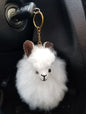 Happy Alpaca Face Keychain Purely Alpaca