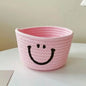 Happy Face Woven Storage Basket