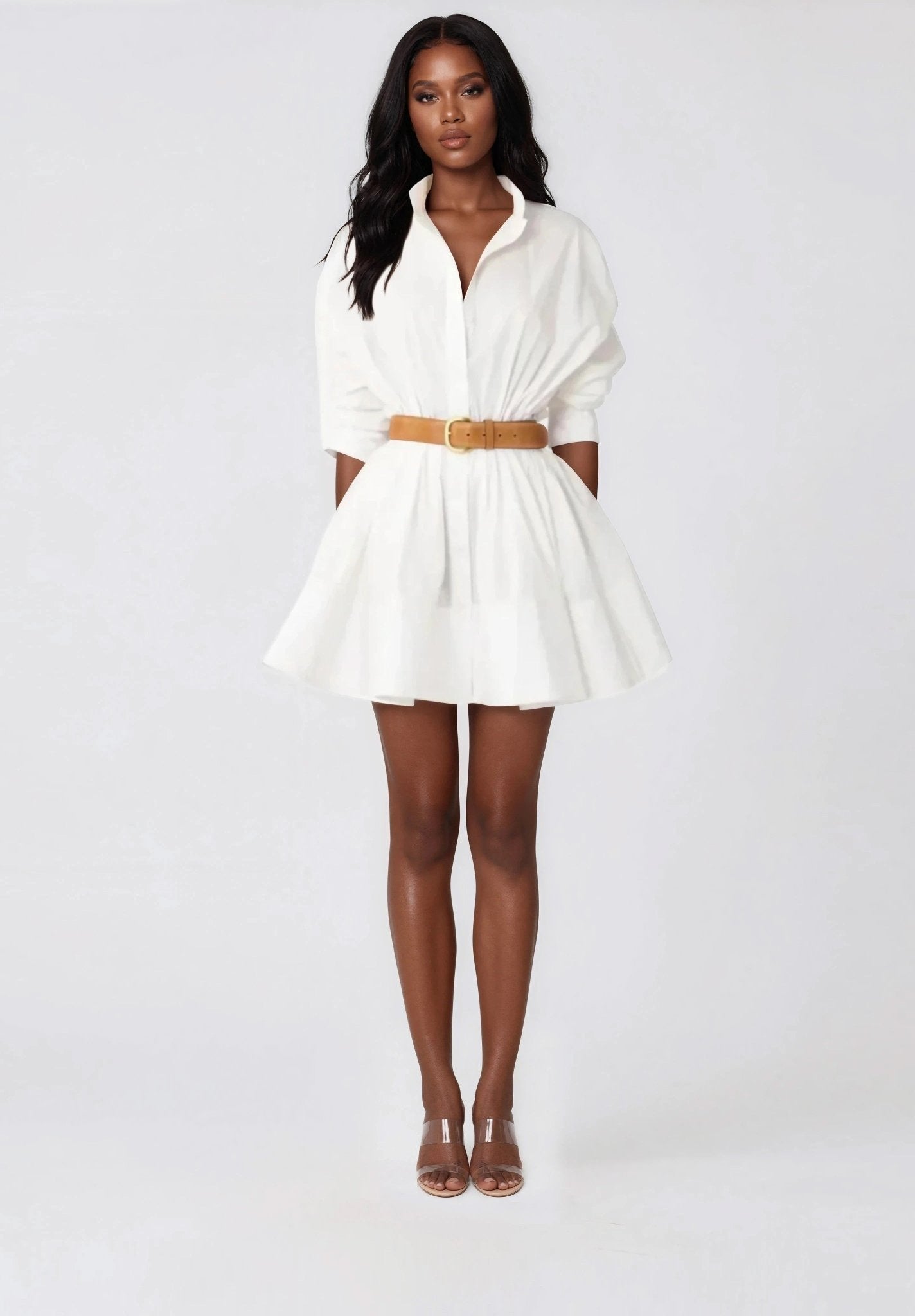 Hattie Shirt Dress – White XO, Tina