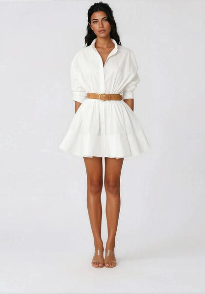 Hattie Shirt Dress – White XO, Tina