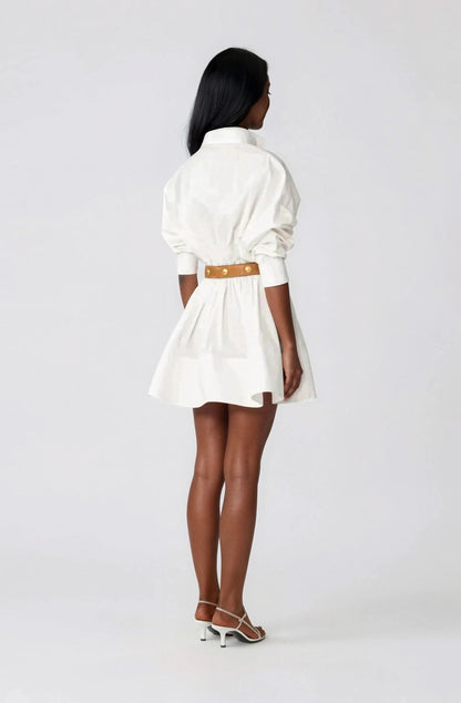 Hattie Shirt Dress – White XO, Tina