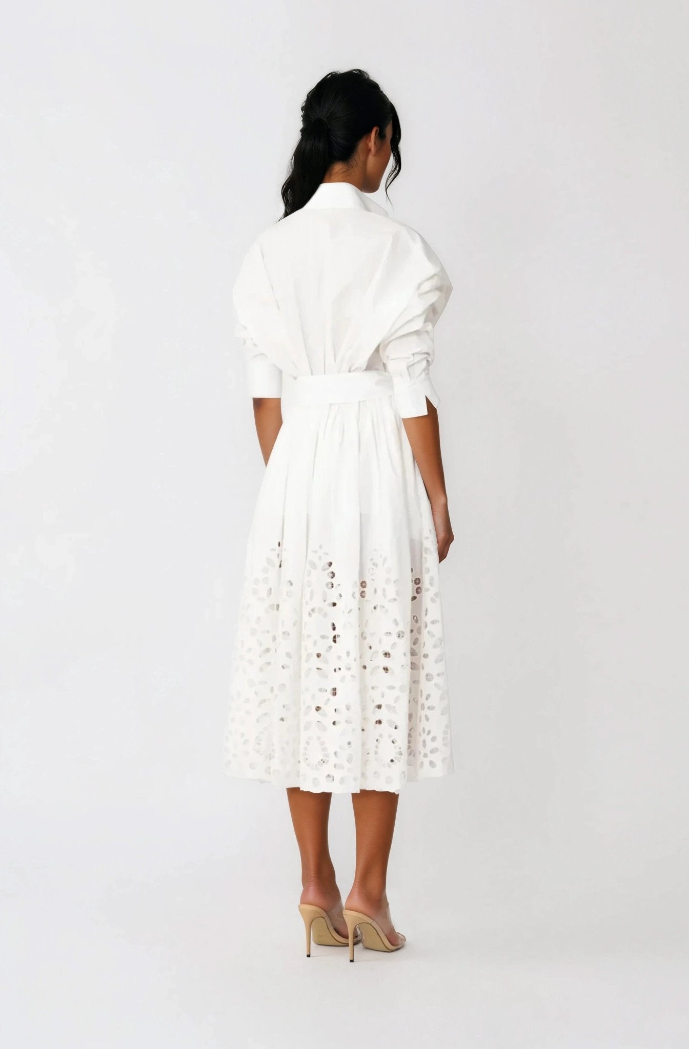 Hayden Shirt Dress – White XO, Tina