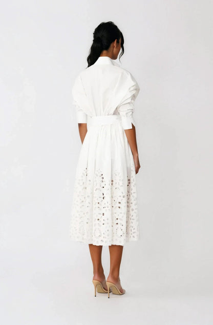 Hayden Shirt Dress – White XO, Tina