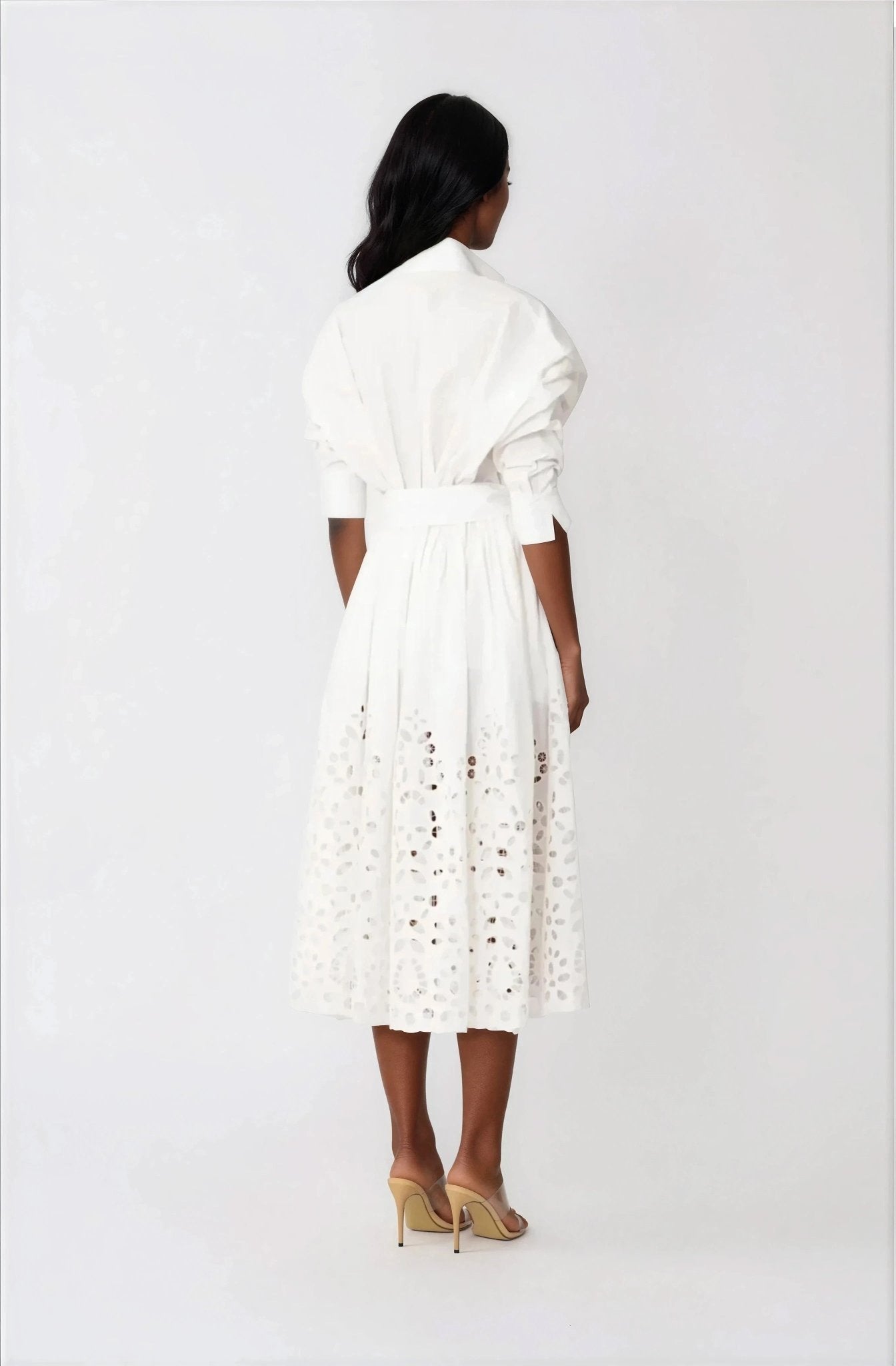 Hayden Shirt Dress – White XO, Tina
