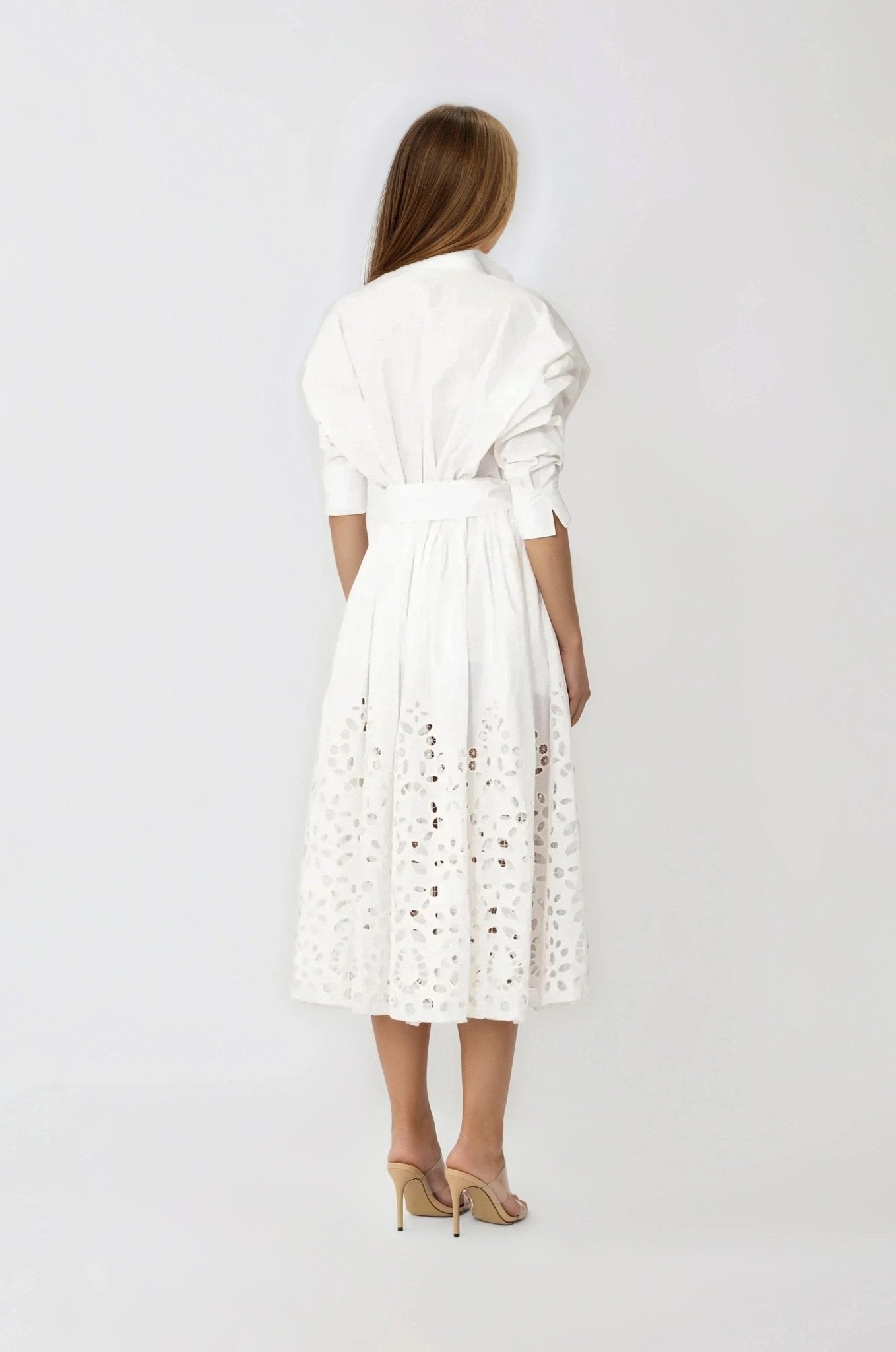 Hayden Shirt Dress – White XO, Tina