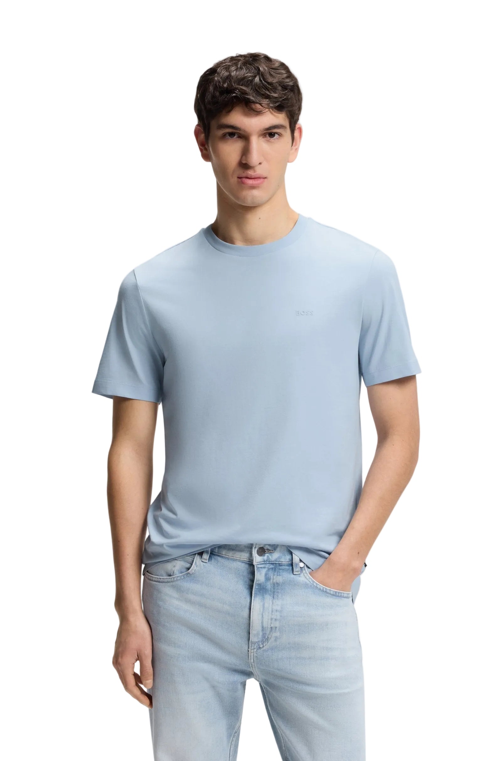 Hugo Boss Thompson 01 Tee - Baby Blue Denim Exchange