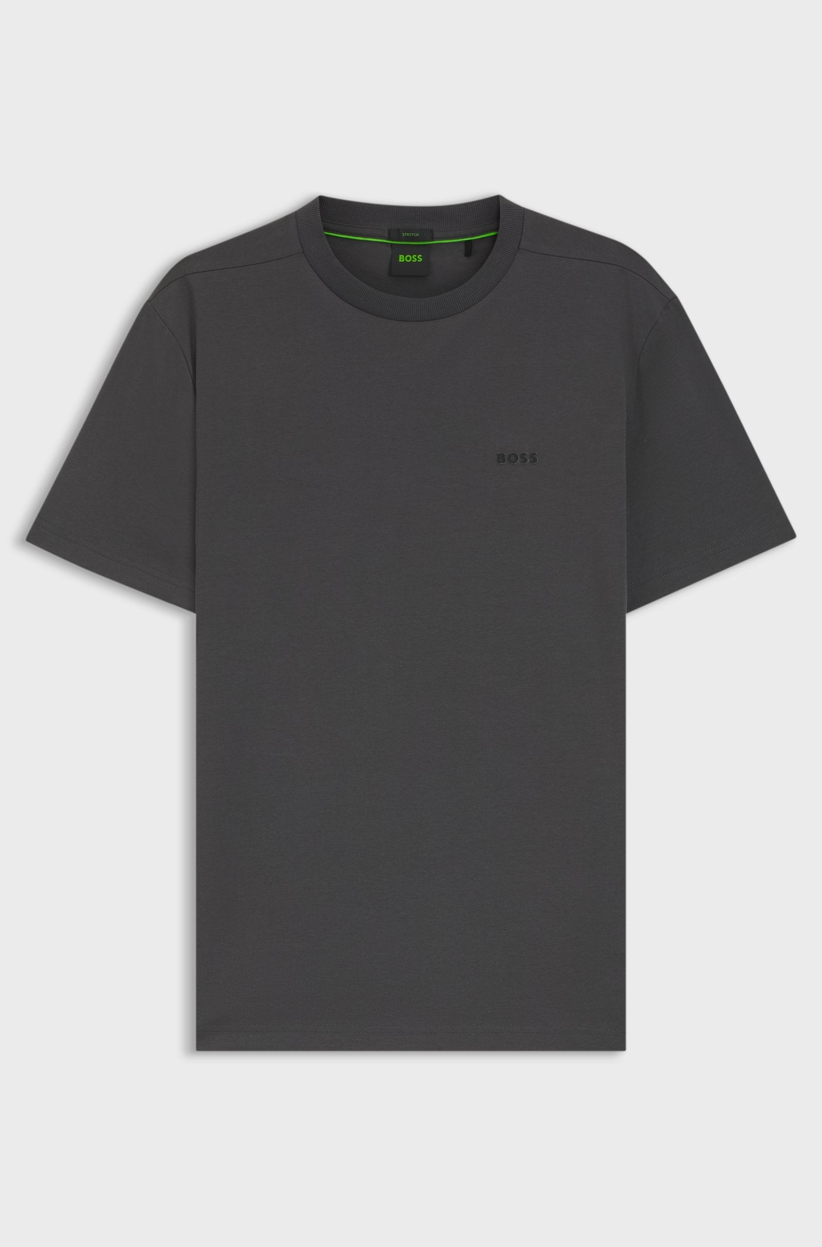 Boss Green Contrast Logo Tee - Charcoal Denim Exchange