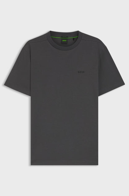 Boss Green Contrast Logo Tee - Charcoal Denim Exchange