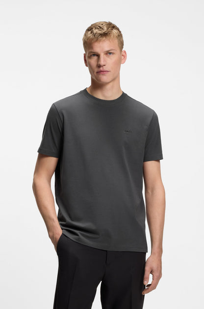 Boss Green Contrast Logo Tee - Charcoal Denim Exchange