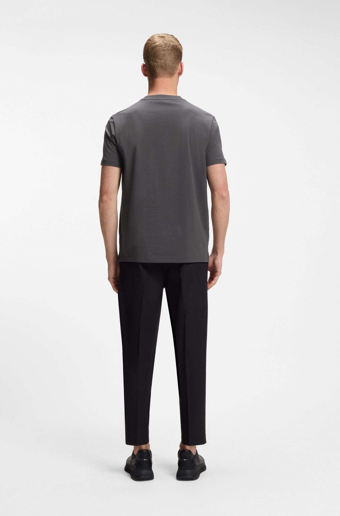 Boss Green Contrast Logo Tee - Charcoal Denim Exchange