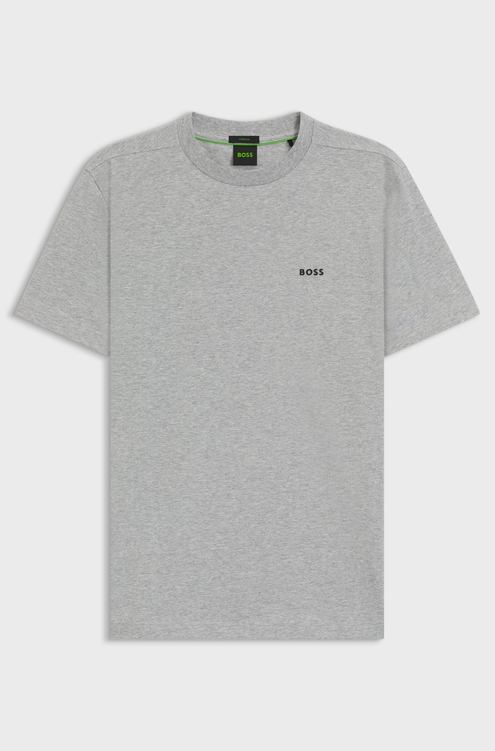 Boss Green Contrast Logo Tee - Grey Denim Exchange