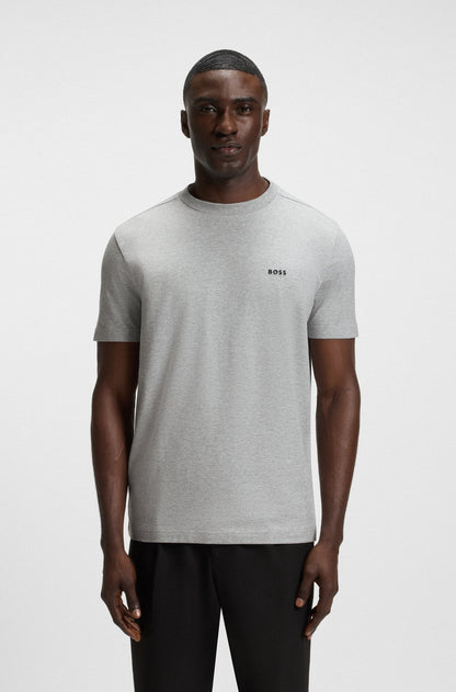 Boss Green Contrast Logo Tee - Grey Denim Exchange