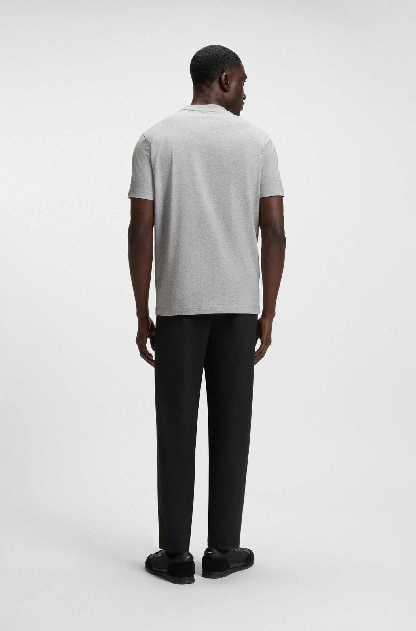 Boss Green Contrast Logo Tee - Grey Denim Exchange