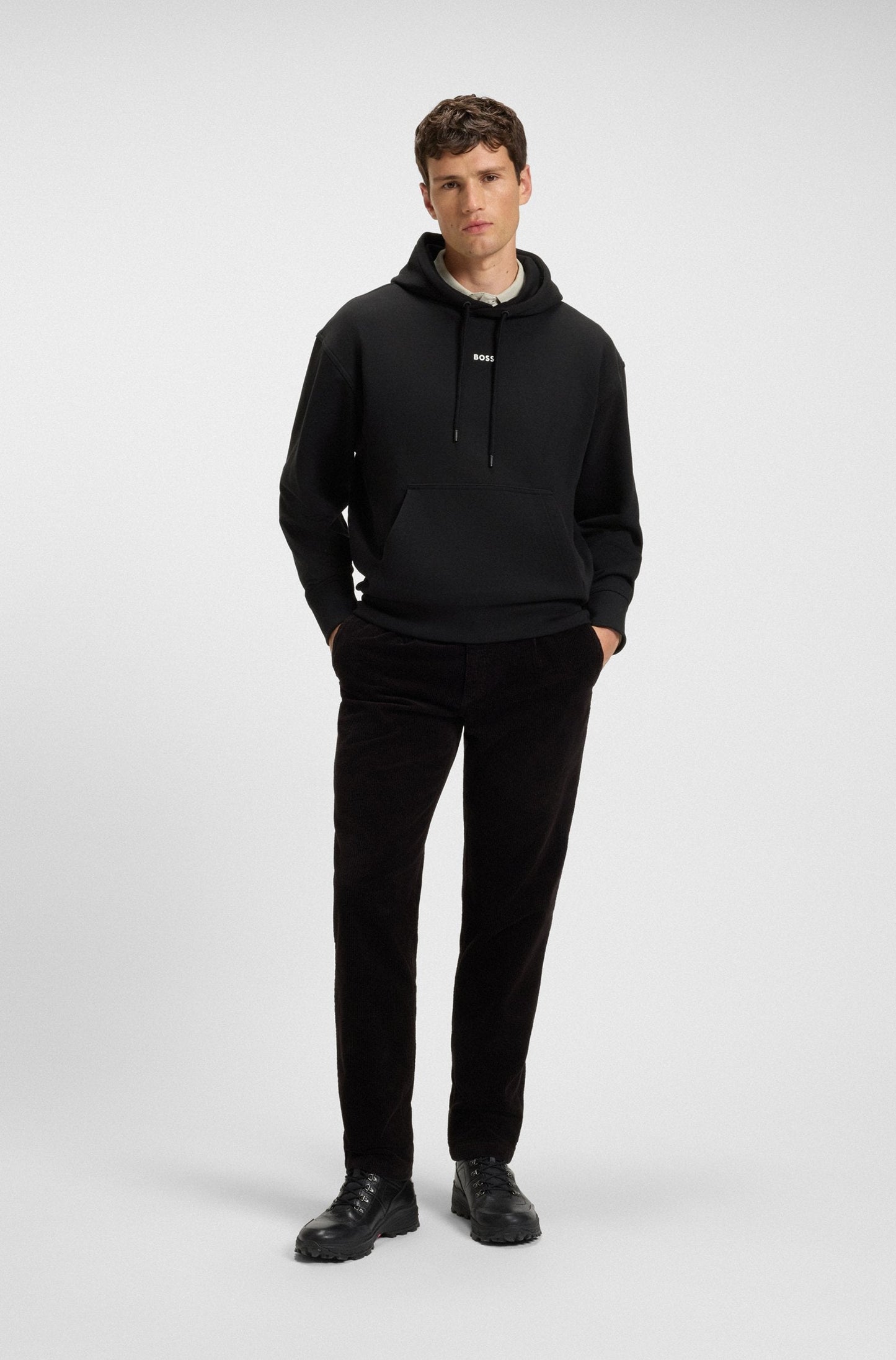 Boss Orange Wesmallhood Hoodie - Black Denim Exchange
