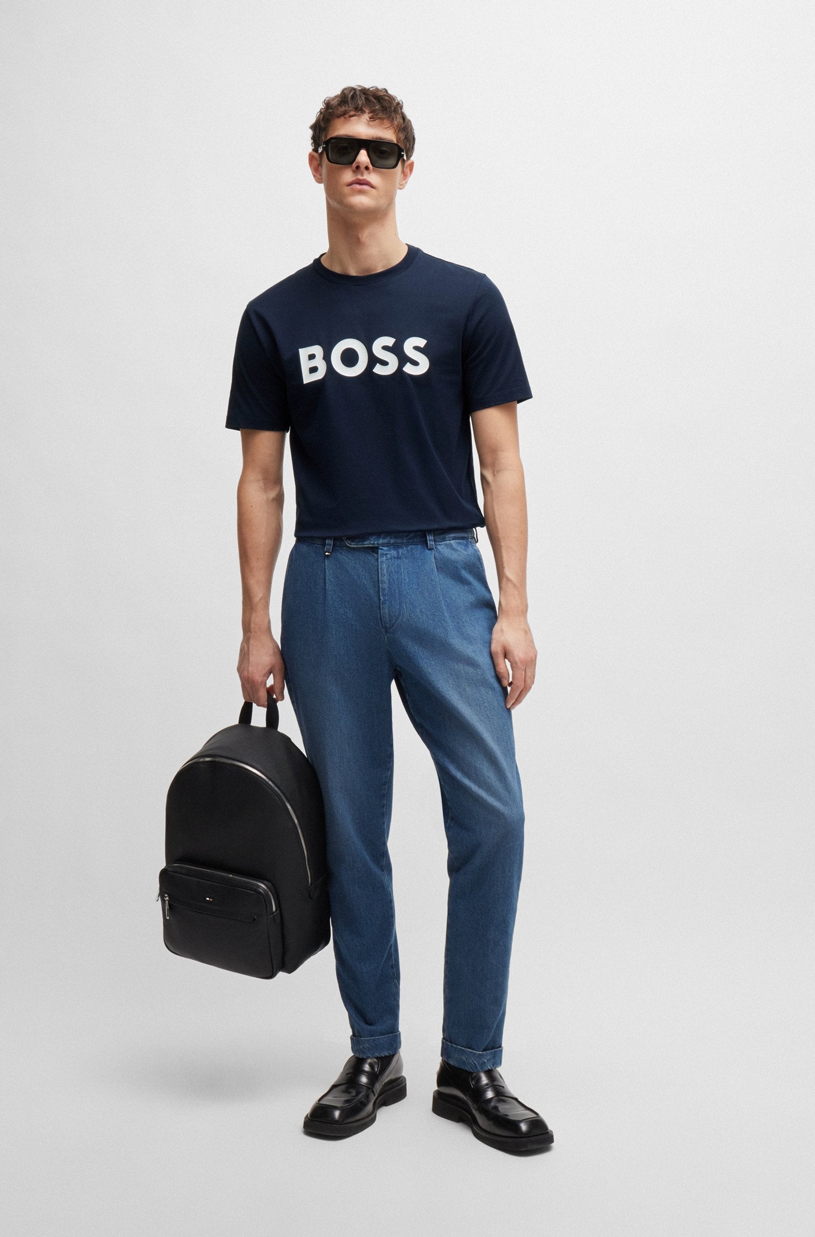 Hugo Boss Tiburt 354 Tee - Navy Denim Exchange