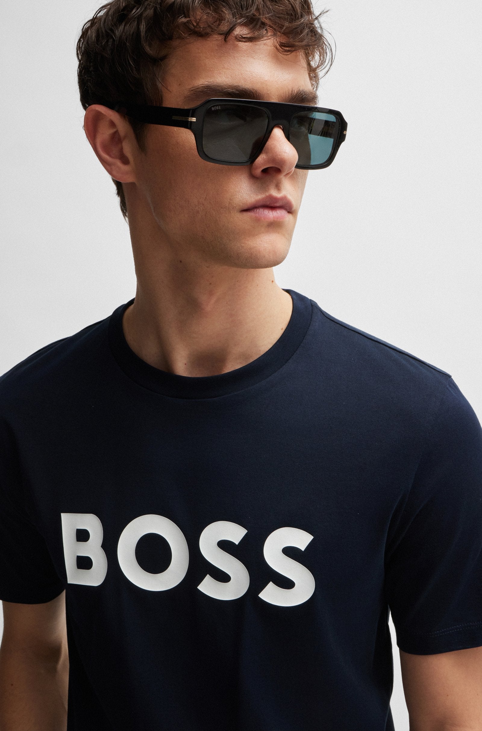 Hugo Boss Tiburt 354 Tee - Navy Denim Exchange