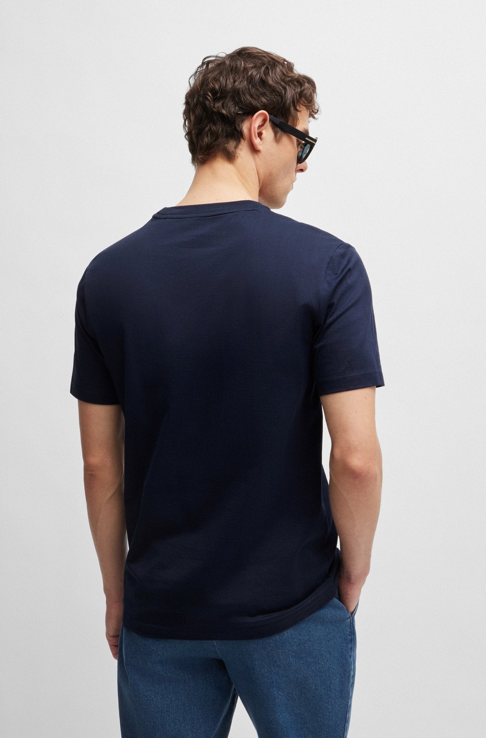 Hugo Boss Tiburt 354 Tee - Navy Denim Exchange