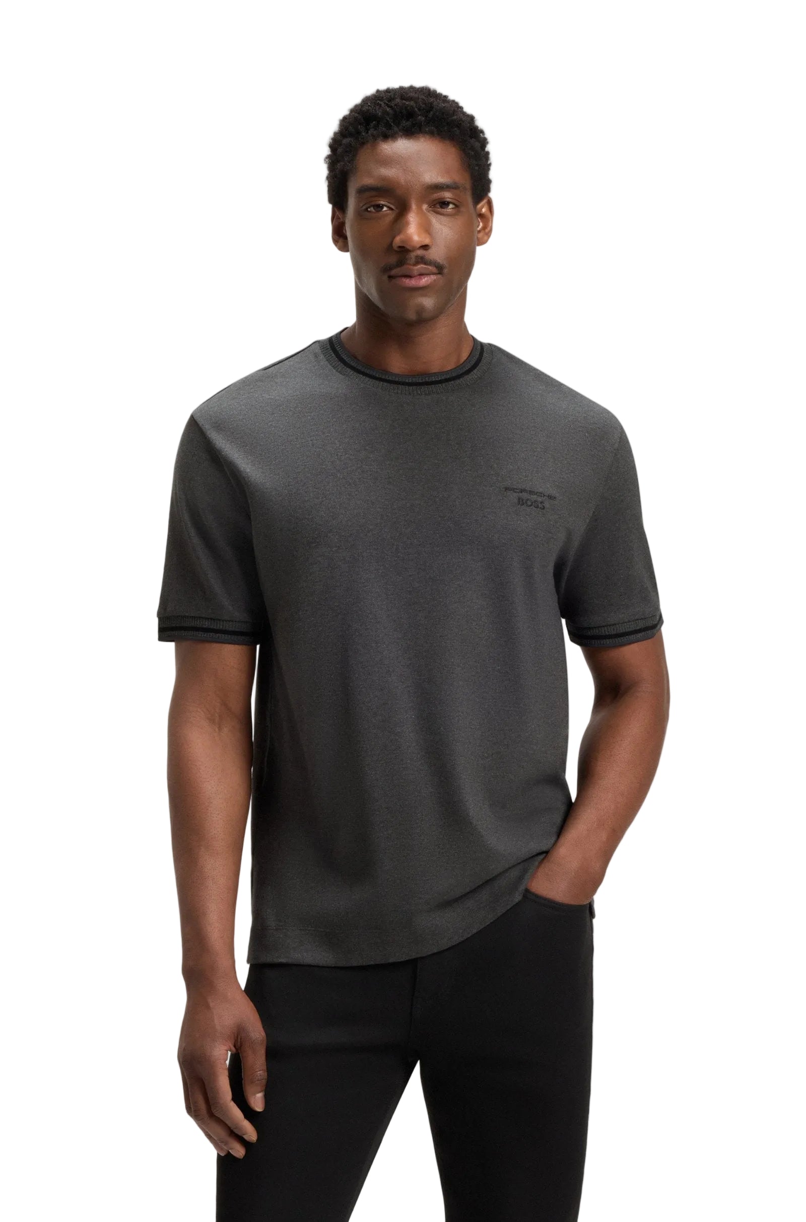 Hugo Boss x Porche C-Taut Tee - Charcoal Denim Exchange